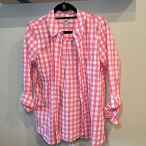 NWT Craft & Barrow Pink Gingham The Classic Shirt